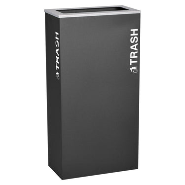 Kaleidoscope XL Series 17-Gallon Black Recycling Receptacle for Trash